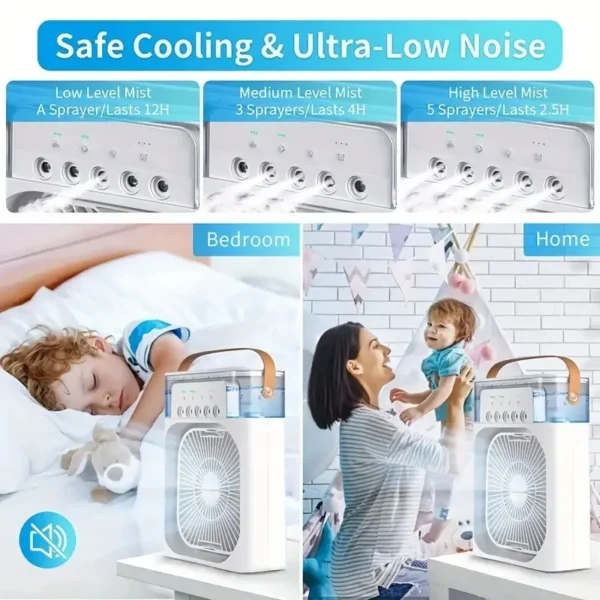 Evaporative Cooler & Sprayer Fan – Portable Air Conditioner & Humidifier - Image 5