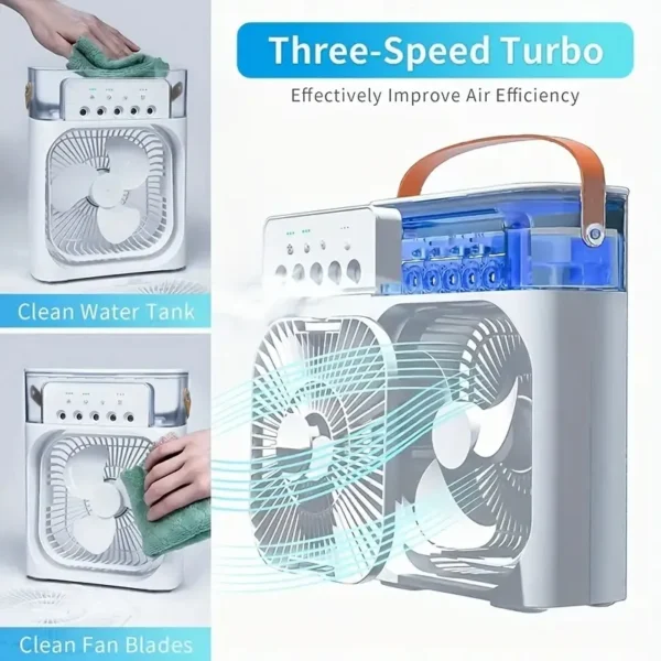 Evaporative Cooler & Sprayer Fan – Portable Air Conditioner & Humidifier - Image 4