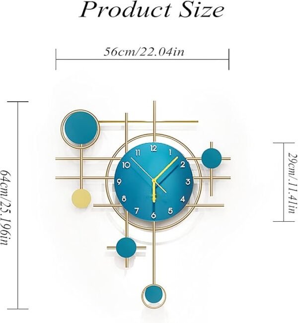 Silent Modern Wall Clock – Decorative Non‑Ticking Clock for Bedroom & Living Room - Image 7