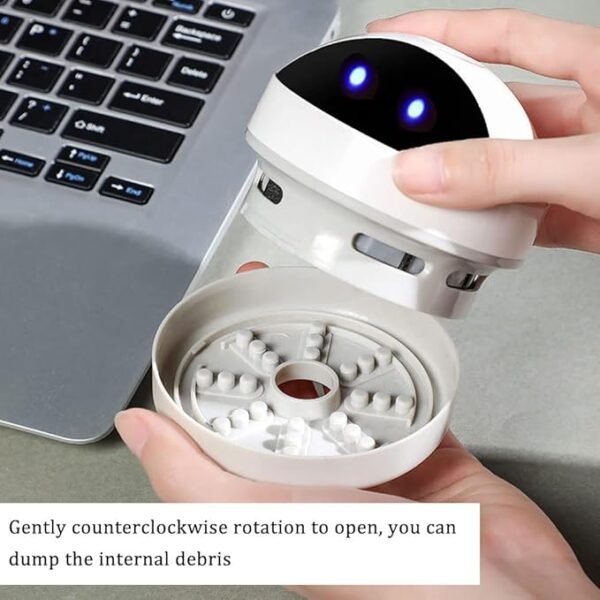 Zebbyee Mini Desktop Vacuum – USB Rechargeable Table Dust Cleaner for Home, Office & Keyboard - Image 3