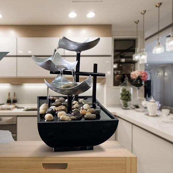 LED Indoor Water Fountain – Automatic Flow with Reflective Light for Home & Office Décor - Image 2