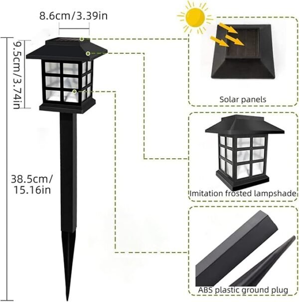 Outdoor Waterproof Lantern – Solar/USB Rustic Garden Torch Lantern - Image 7