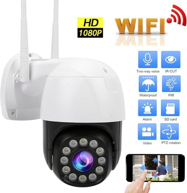 Explosion‑Proof IP67 Waterproof 360° Rotating Security Camera – 100–240 V