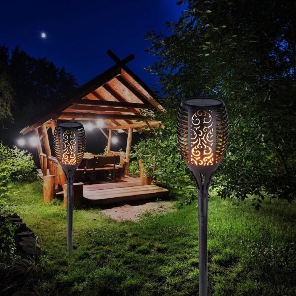Solar Garden Torch Lights – Outdoor Waterproof LED Torch Pathway Decor - Image 4