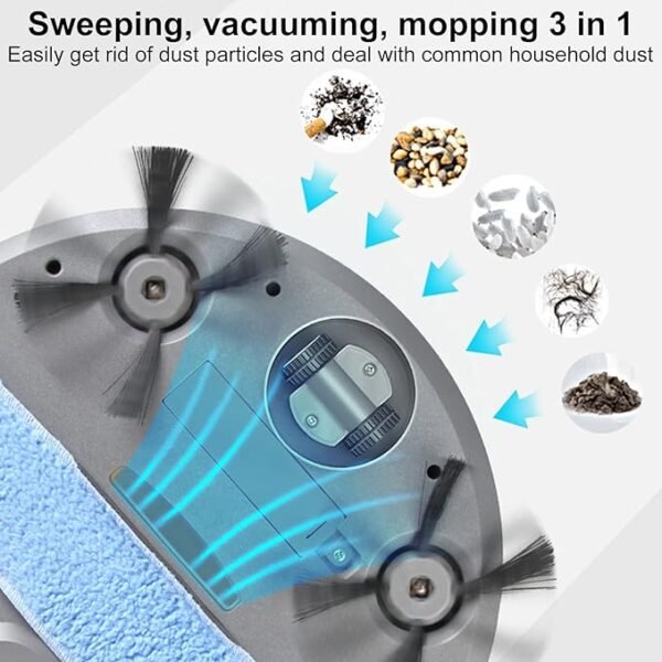 TITA‑DONG Smart Robot Sweeper – USB Rechargeable Dry/Wet Cleaning + Humidifying Spray - Image 3