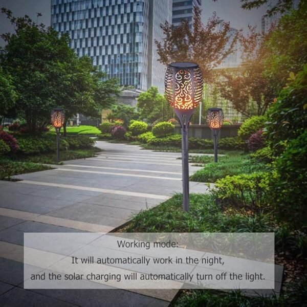 Solar Garden Torch Lights – Outdoor Waterproof LED Torch Pathway Decor - Image 5