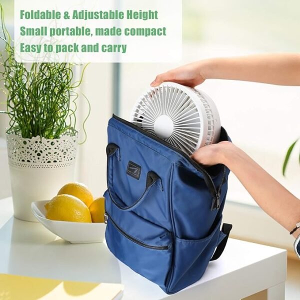 SDYXJ Telescopic Rechargeable Fan – 4-Speed Foldable Fan with Remote & USB Charging - Image 7