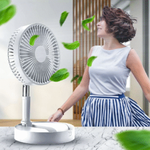 SDYXJ Telescopic Rechargeable Fan – 4-Speed Foldable Fan with Remote & USB Charging