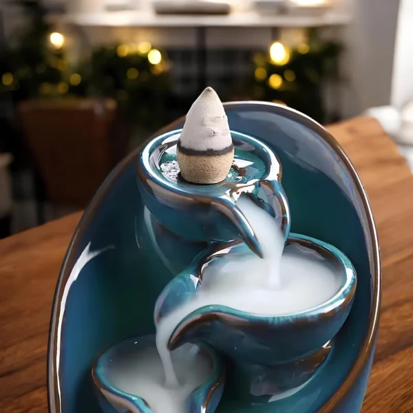 LJPDY Backflow Incense Burner – Zen Waterfall Aromatherapy Decor - Image 3